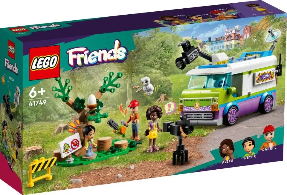 LEGO Friends - Nieuwsbusje Dieren Redden Speelgoed voor 6+ Jaar Oude Kinderen - 41749