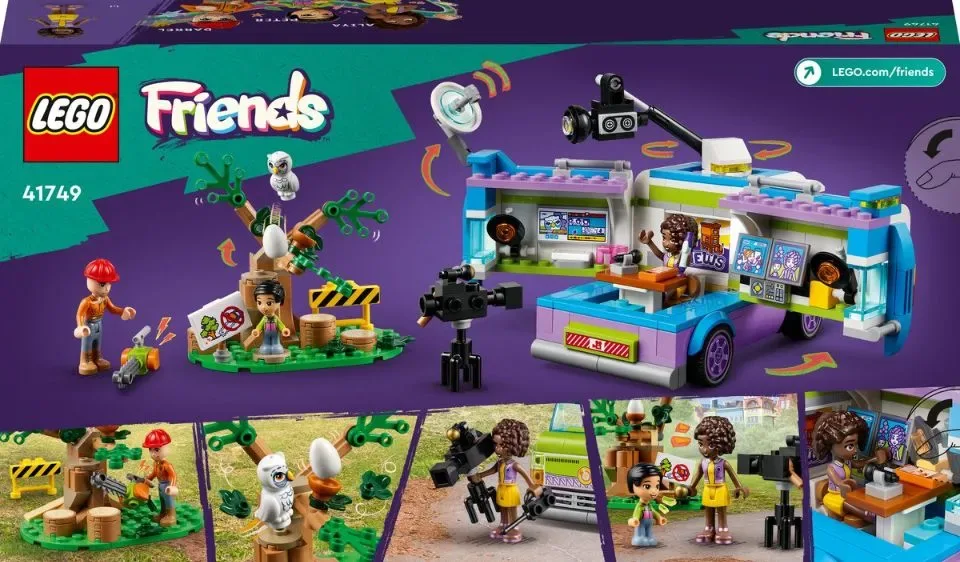 LEGO Friends - Nieuwsbusje Dieren Redden Speelgoed voor 6+ Jaar Oude Kinderen - 41749