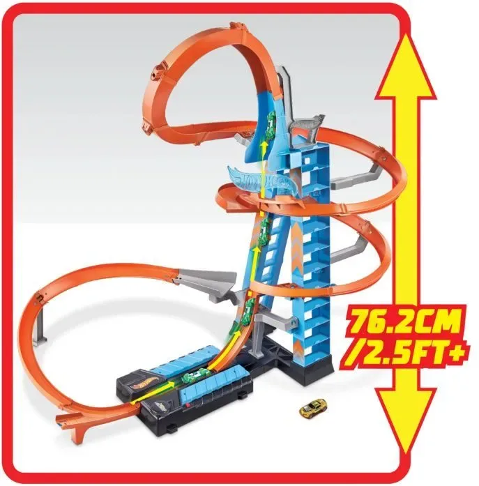 Hot Wheels - Sky Crash tower racebaan - 76cm hoog !