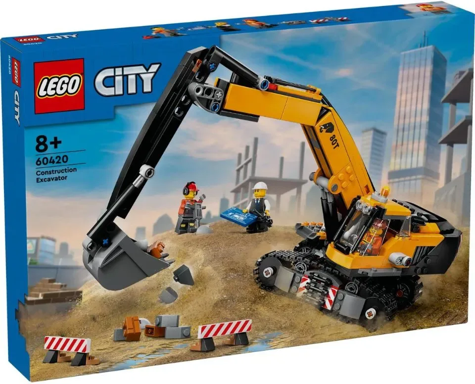 LEGO City - Gele graafmachine speelgoedset - 60420