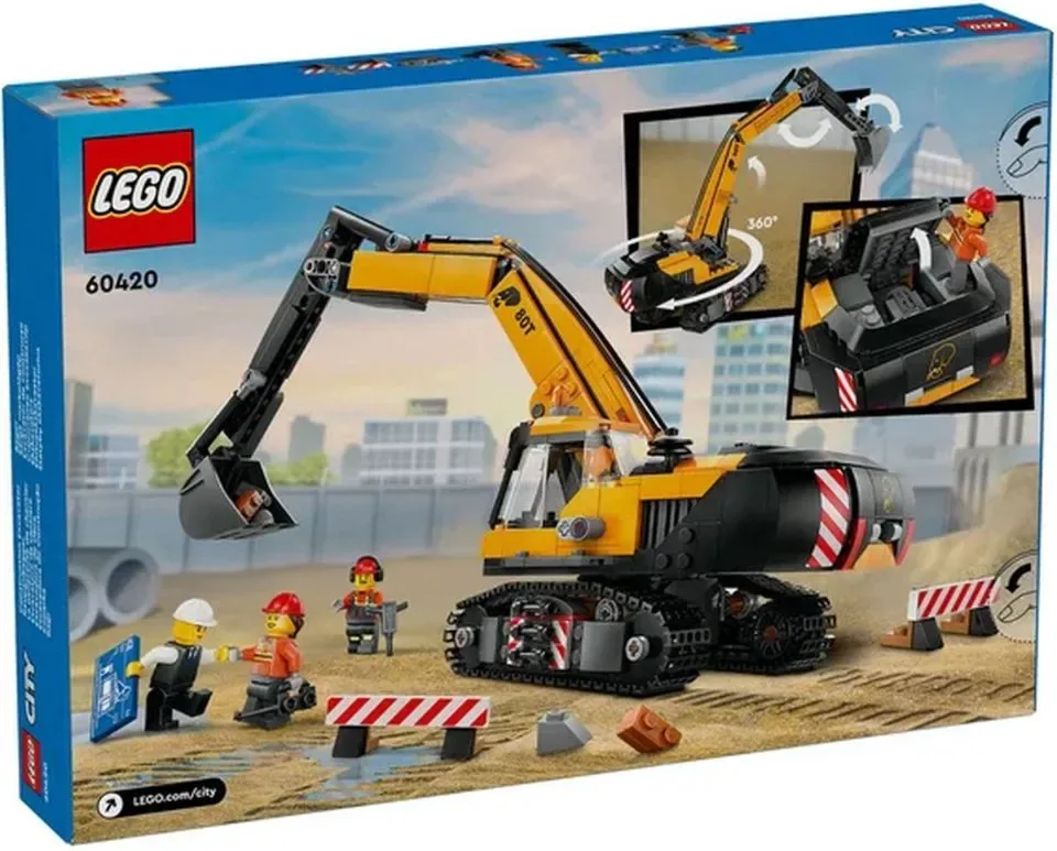 LEGO City - Gele graafmachine speelgoedset - 60420