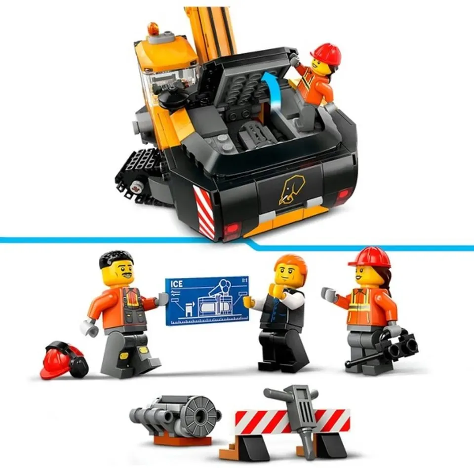 LEGO City - Gele graafmachine speelgoedset - 60420