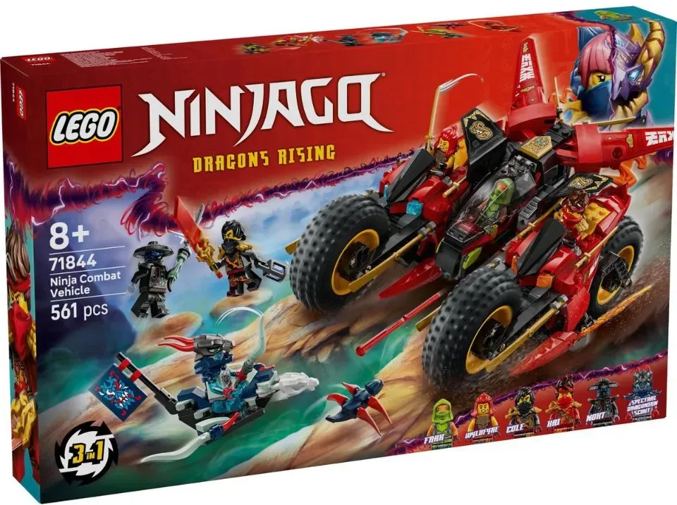 LEGO Ninjago - Ninja Strijdvoertuig 3-in-1 Speelset - 71844