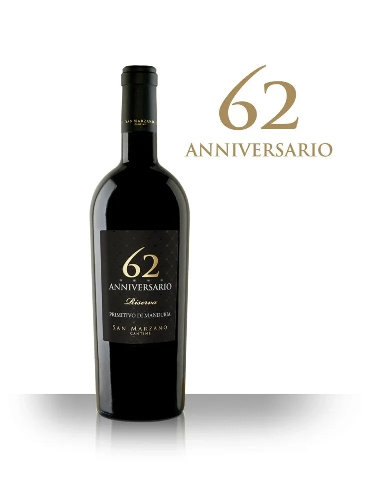SAN MARZANAO ANNIVERSARIO RISERVA 62 PRIMITIVO DI MANDURIA ITALIË