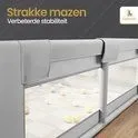 LUBREJO® Grondbox - Speelbox - Playpen - Kinderbox - Baby box - Veilige kinderbox met Zachte Vloer - Grijs - Inclusief 50 Speelballen - 120x120cm