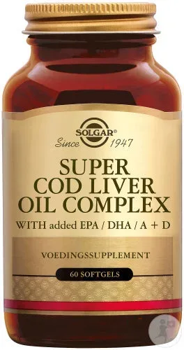 Solgar Levertraan met extra omega-3    60 softgels