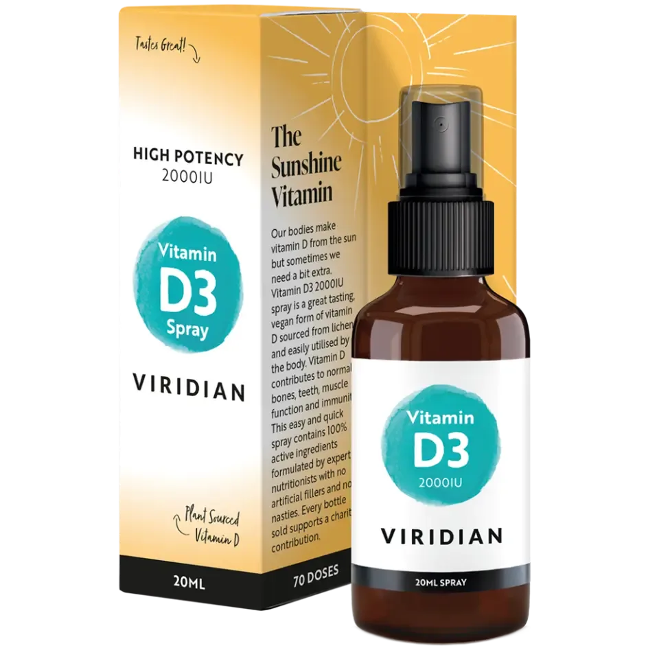 Viridian Vitamin D3 2000IU spray  20 ml
