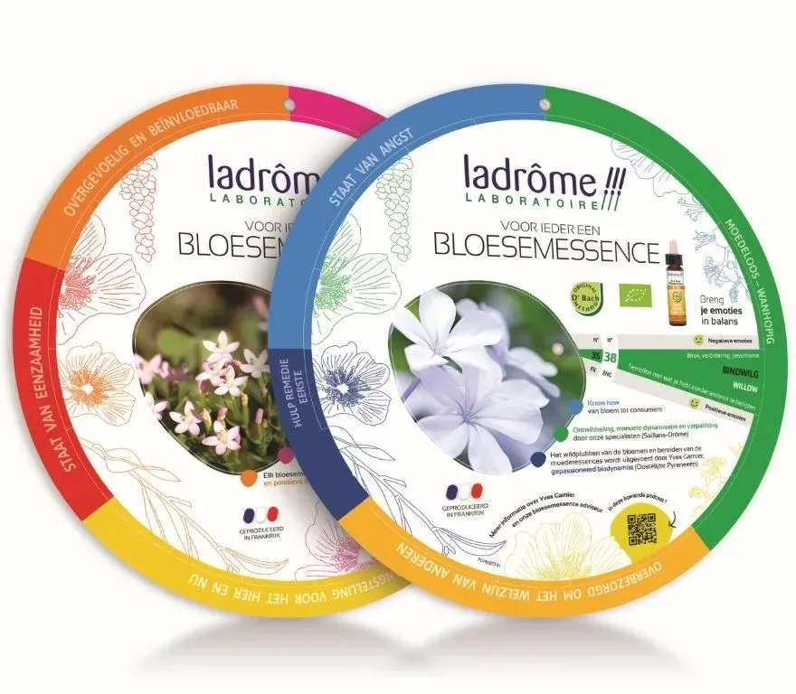 Volledige set Bach Bloesems La Drome Laboratoire met beslissingsrad