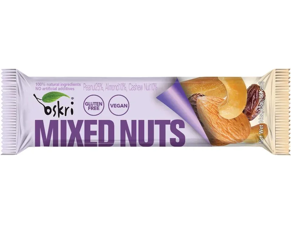 Oskri Repen Mixed Nuts Glutenrij - Vegan 1 karton ( 20 stuks )
