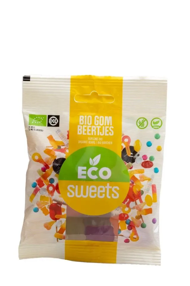Eco Sweet Beertjes glutenvrij, vegan, zonder gelatine, 1 karton ( 16 stuks)