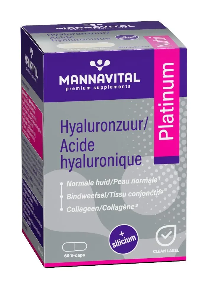 Mannavital Hyaluronzuur Platinum 60 V caps