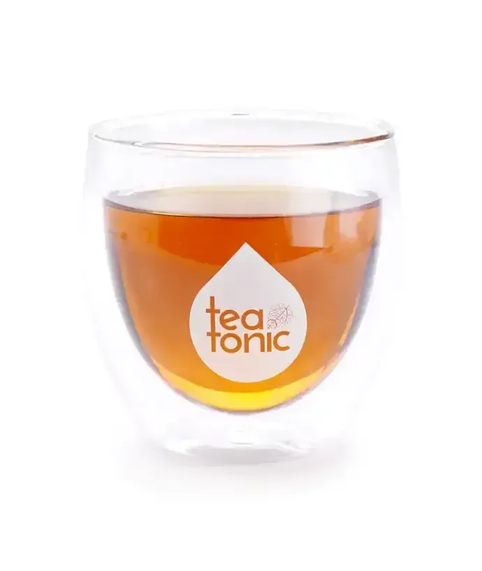 Thermo - go fles bamboo 350 ml + Dubbelwandig glas + 2 boxen detox tea