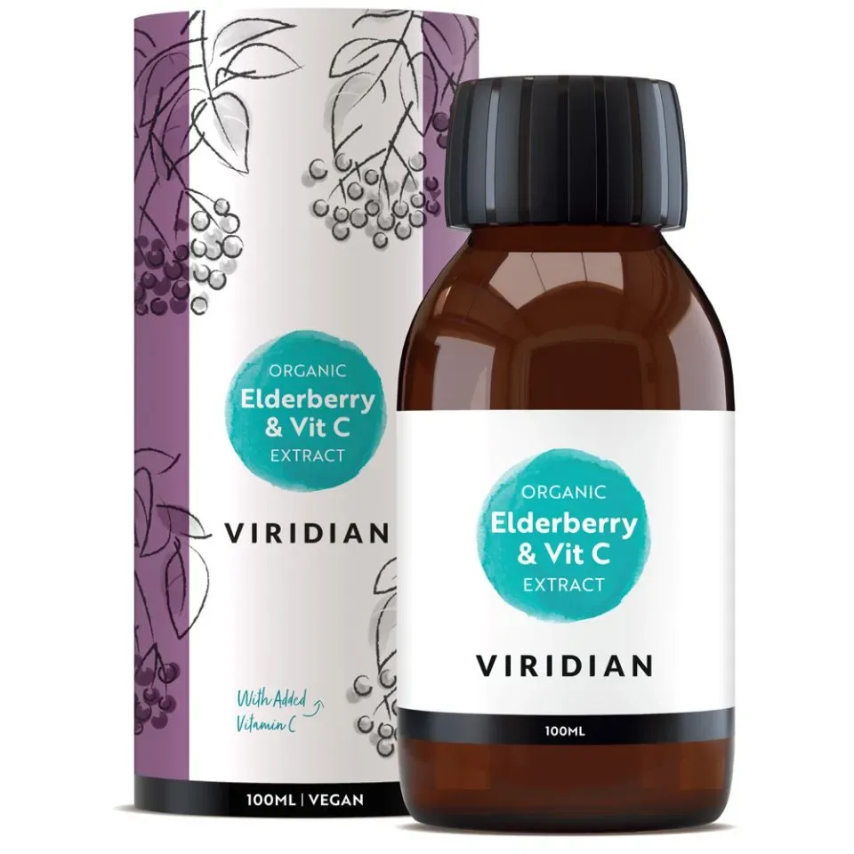 Organic Elderberry & Vit C Extr. siroop + Organic Elderberry keel Spray