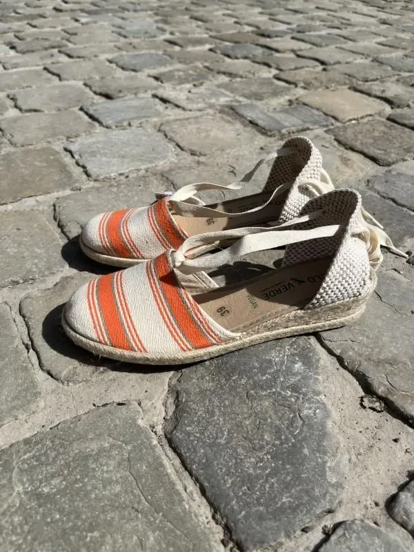 Melo Verde Beach Sandaal met Sleehak