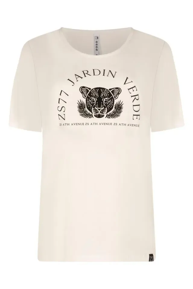 Zoso T-Shirt Korte Mouw Jardin Beige