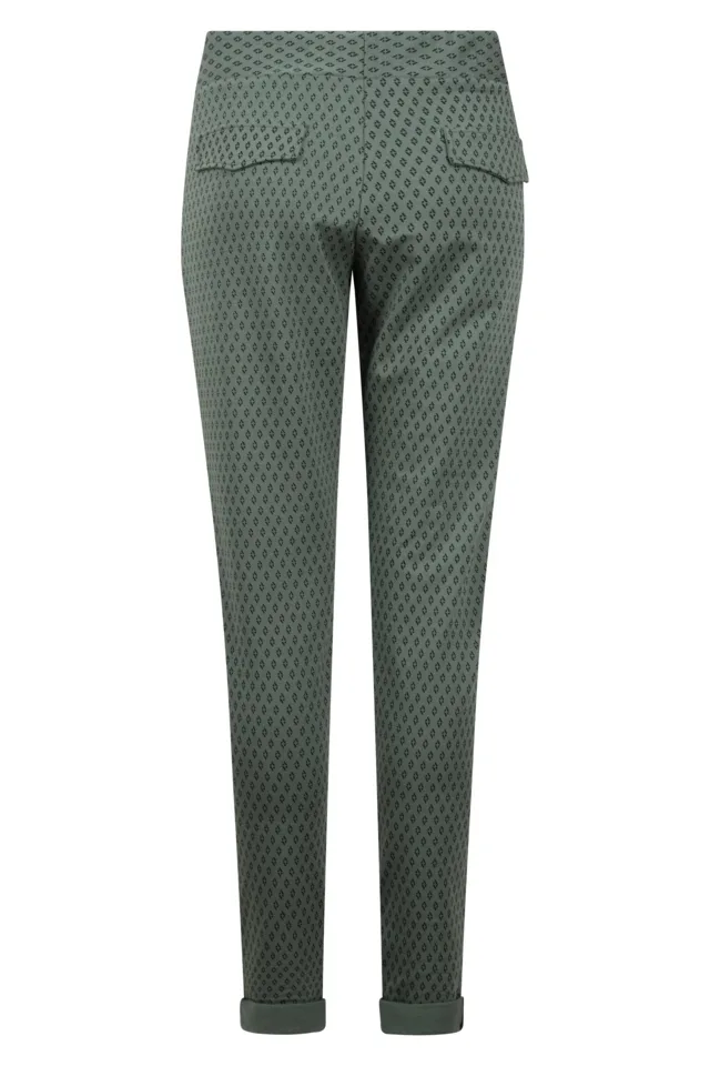 Broek Glory Zoso print green/black