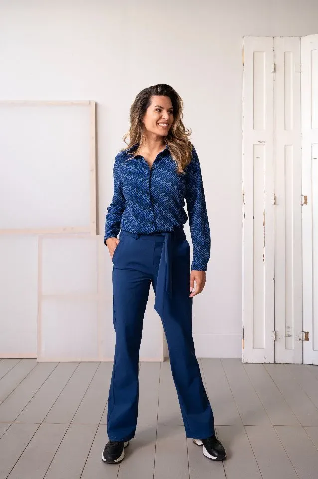 Travel pant bleu black Zoso
