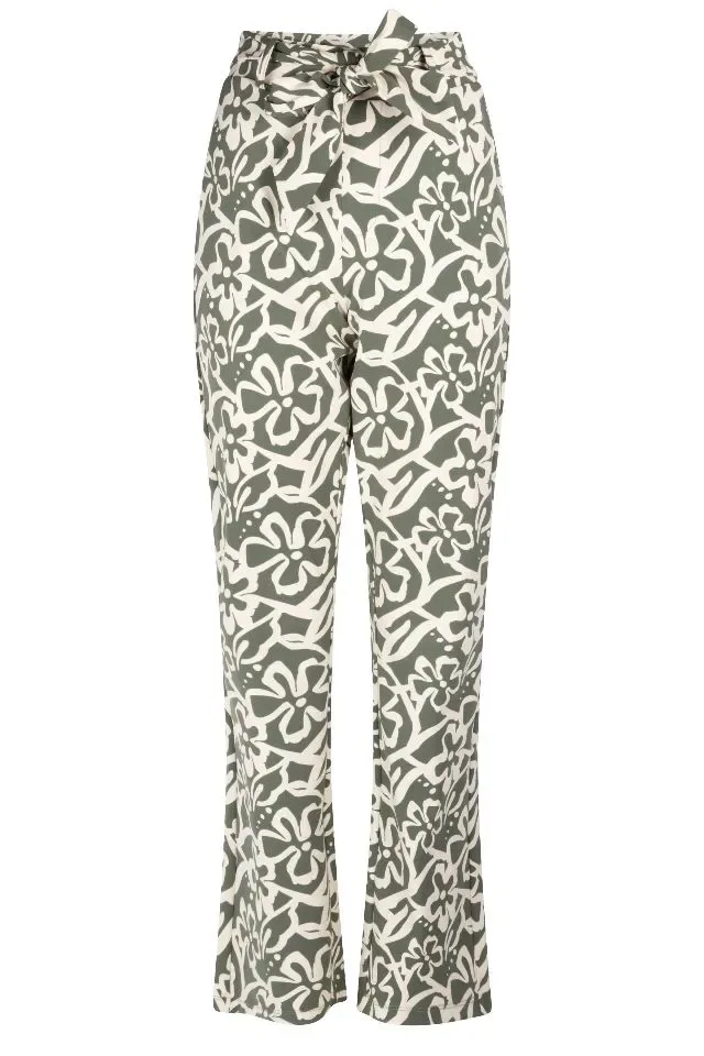 Broek Lindsy Travel Print