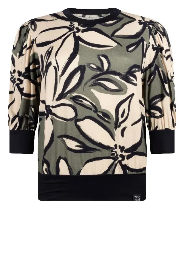 T-Shirt Rose Allover Printed Zoso