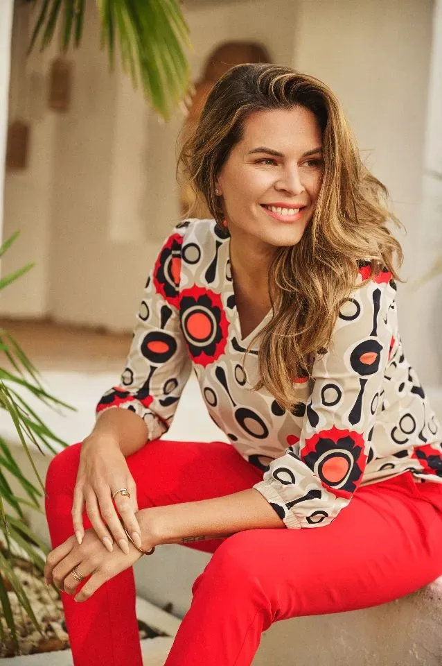 Dion Printed Travel Blouse Zoso