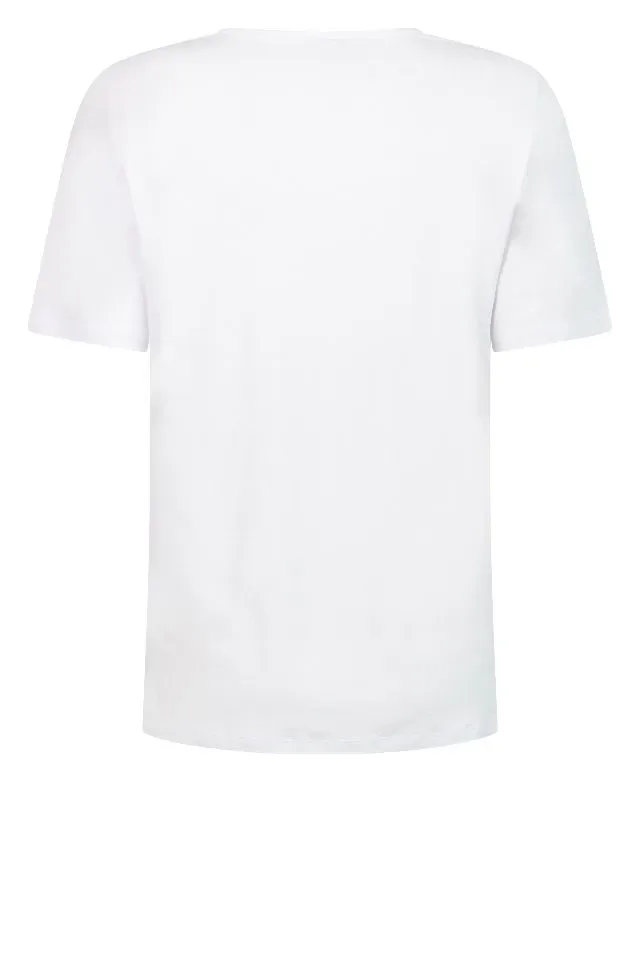 T-Shirt Sunset Zoso White/bleu