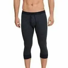 Schiesser long johns 3/4 donkerblauw 154799 met voorsluiting