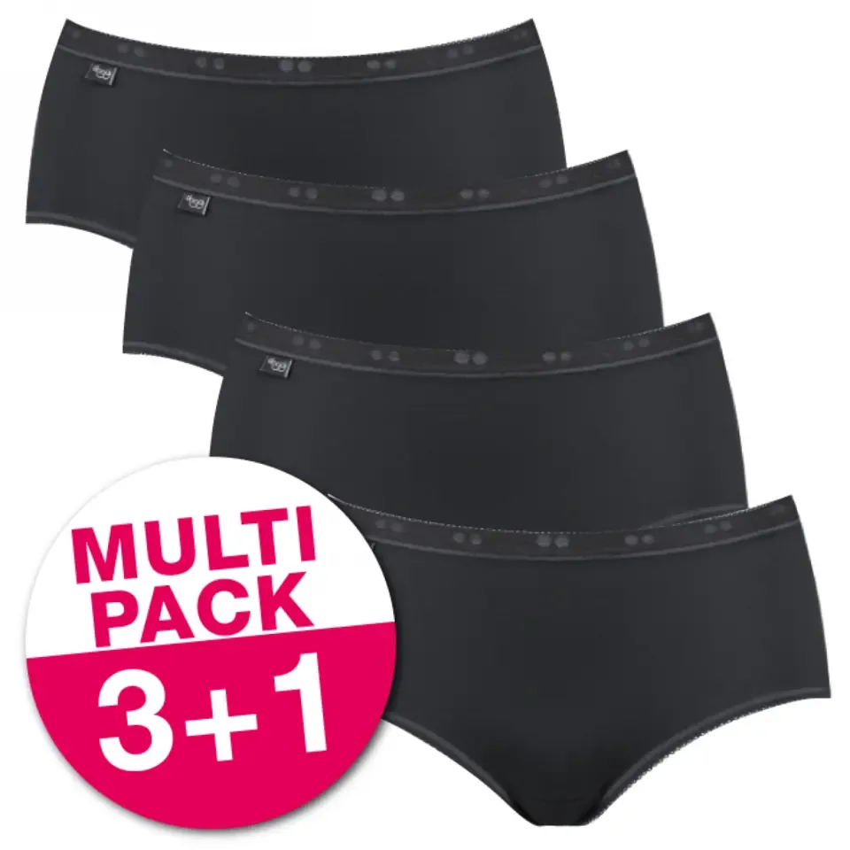 Sloggi Basic Midi 4P - 10068837 - Black