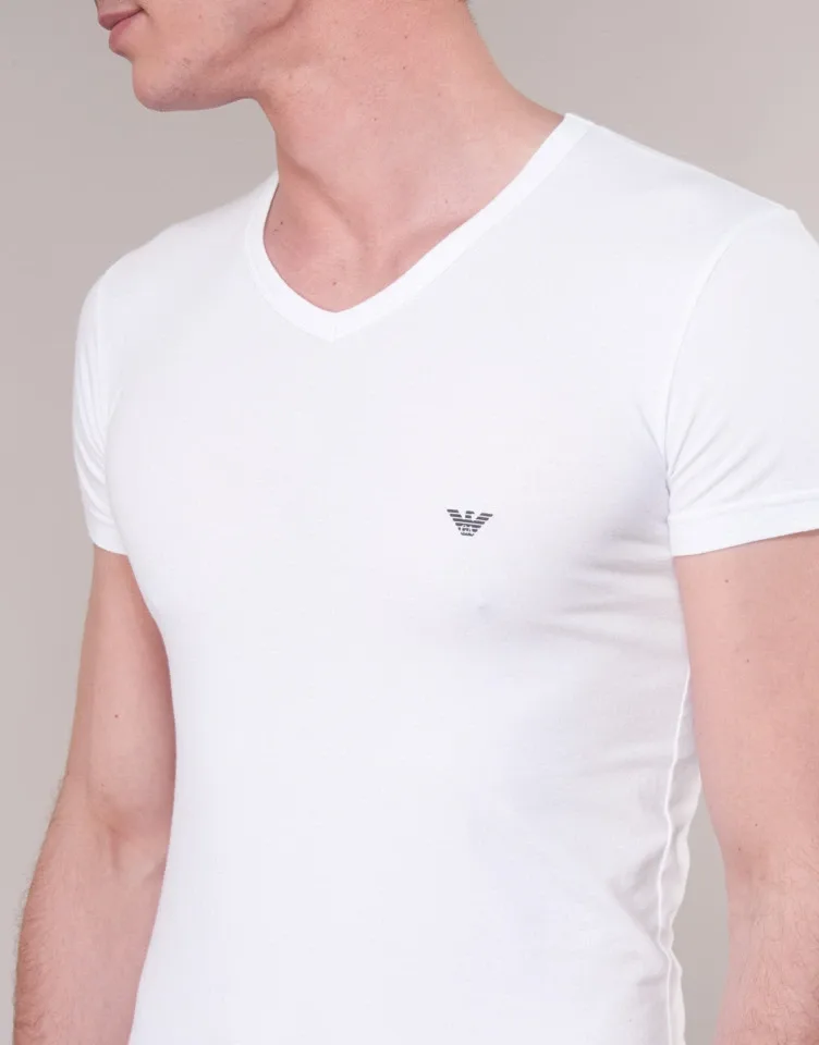 Armani - Luxe - T-Shirt  - V-Neck - 110810 – Bianco