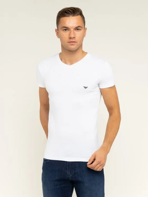 Armani - Luxe - T-Shirt  - V-Neck - 110810 – Bianco