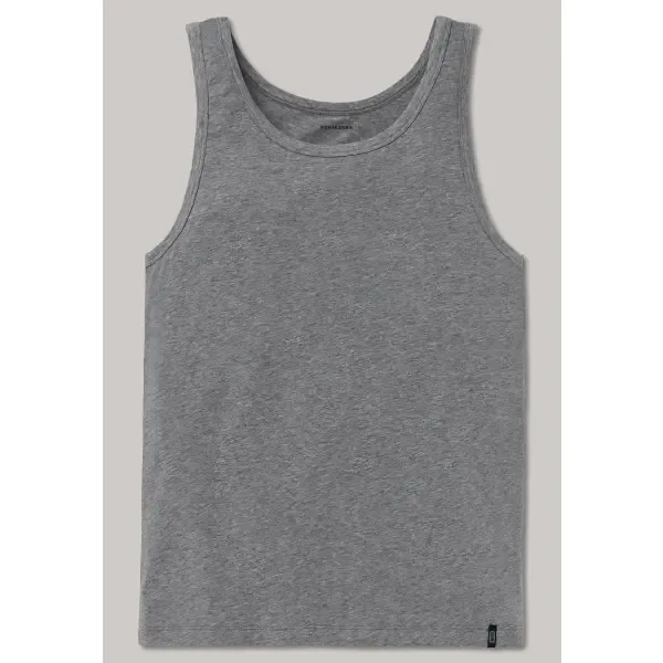 Schiesser 95/5 Shirt 0/0 Singlet - 205428 - Grey Melange