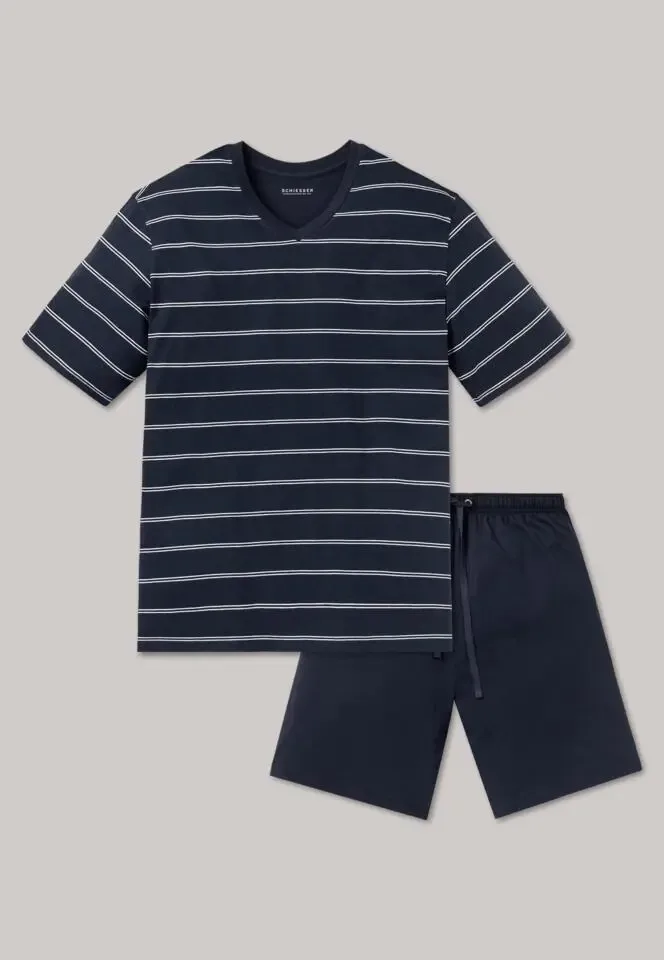 Schiesser – Premium Inspiration– Pyjama – 159621 – Dark Sapphire