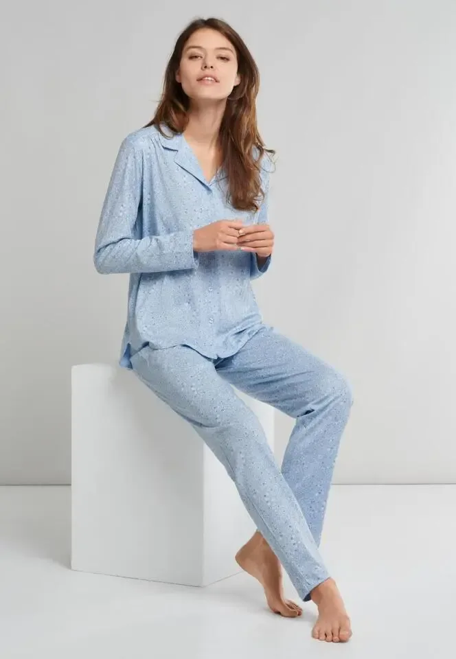 Schiesser – Comfort Fit – Pyjama – 173770 – Hel Blauw