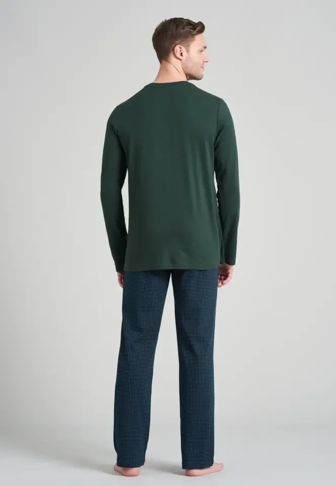 Schiesser – Fine Interlock – Pyjama – 175640 – Dark Green.