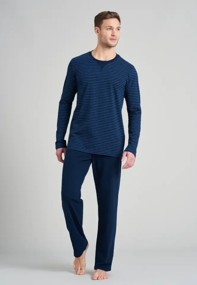 Schiesser – Natural Dye – Pyjama – 175617 – Night Blue