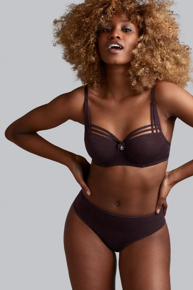 Marlies Dekkers – String – Dame de Paris – 35532 – Aubergine and Silver Lurex
