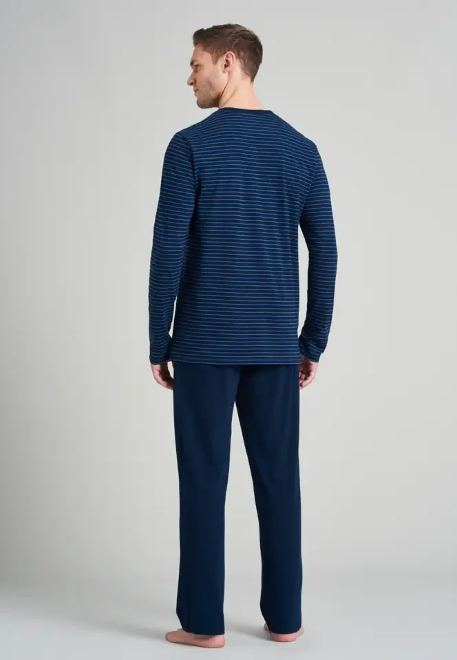 Schiesser – Natural Dye – Pyjama – 175617 – Night Blue