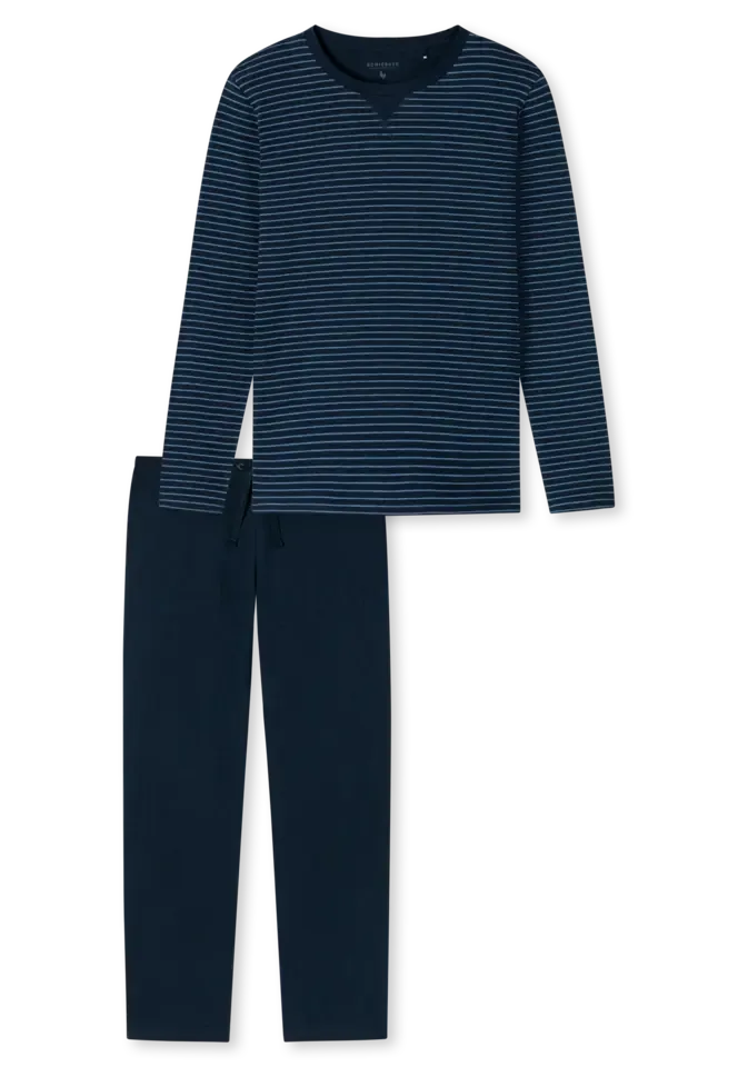 Schiesser – Natural Dye – Pyjama – 175617 – Night Blue