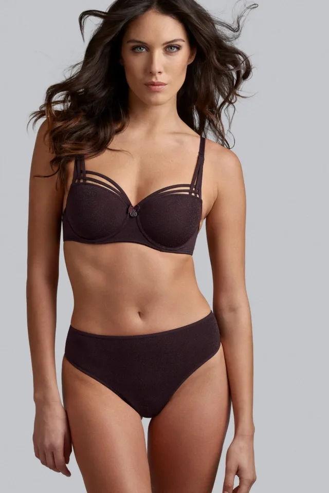 Marlies Dekkers – String – Dame de Paris – 35532 – Aubergine and Silver Lurex