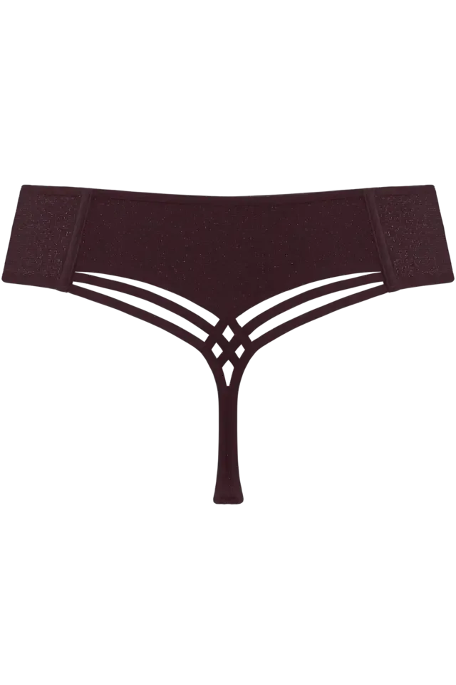 Marlies Dekkers – String – Dame de Paris – 35532 – Aubergine and Silver Lurex