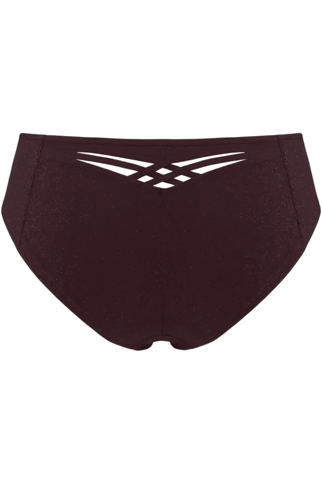 Marlies Dekkers – Slip – Dame de Paris – 35533 – Aubergine and Silver Lurex