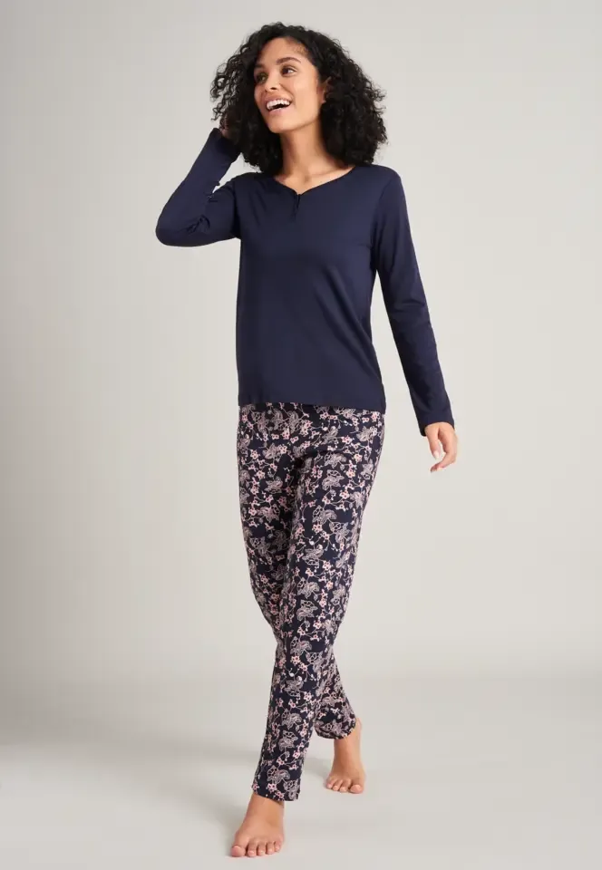 Schiesser – Sence of Nostalgia – Pyjama – 175553 – Dark Blue