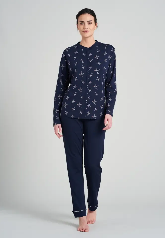 Schiesser – Sence of Nostalgia – Pyjama – 175556 – Dark Blue