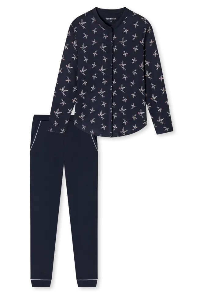 Schiesser – Sence of Nostalgia – Pyjama – 175556 – Dark Blue