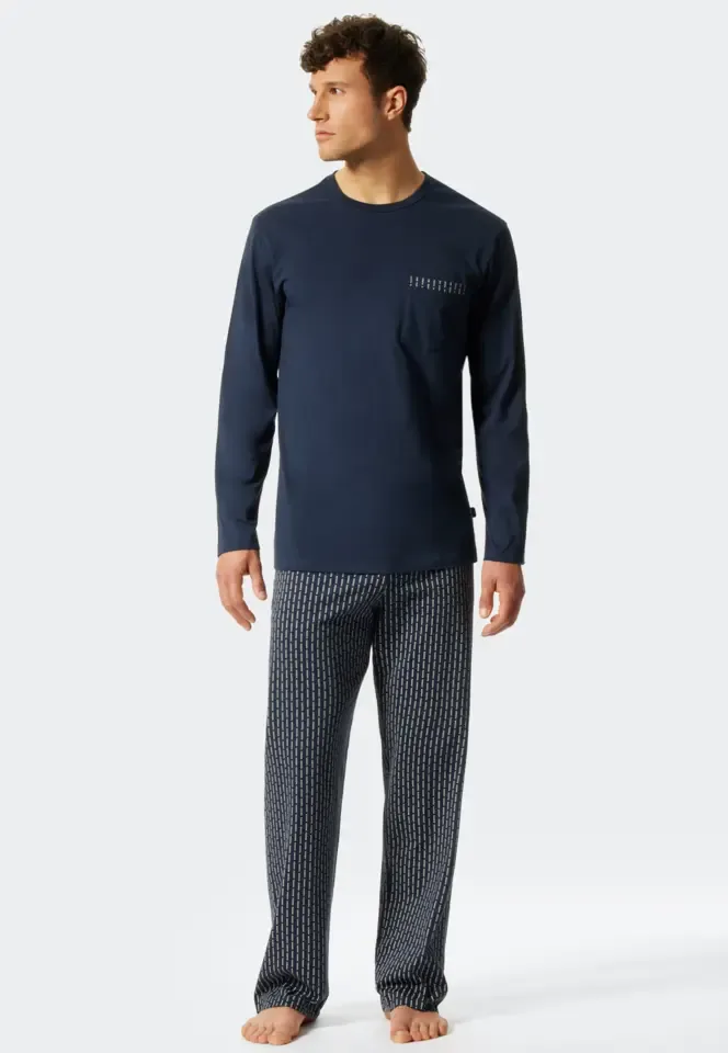Schiesser – Fashion Nightwear - Pyjama – 176815 – Dark Blue