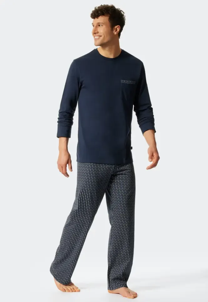 Schiesser – Fashion Nightwear - Pyjama – 176815 – Dark Blue