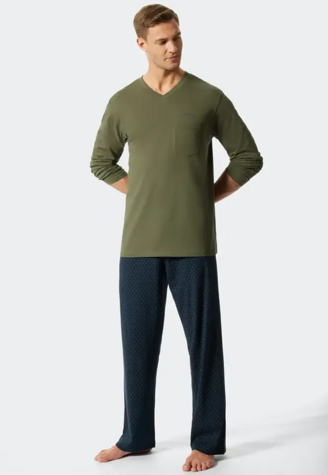 Schiesser – Fashion Nightwear – Pyjama – 176813 – Kaki.