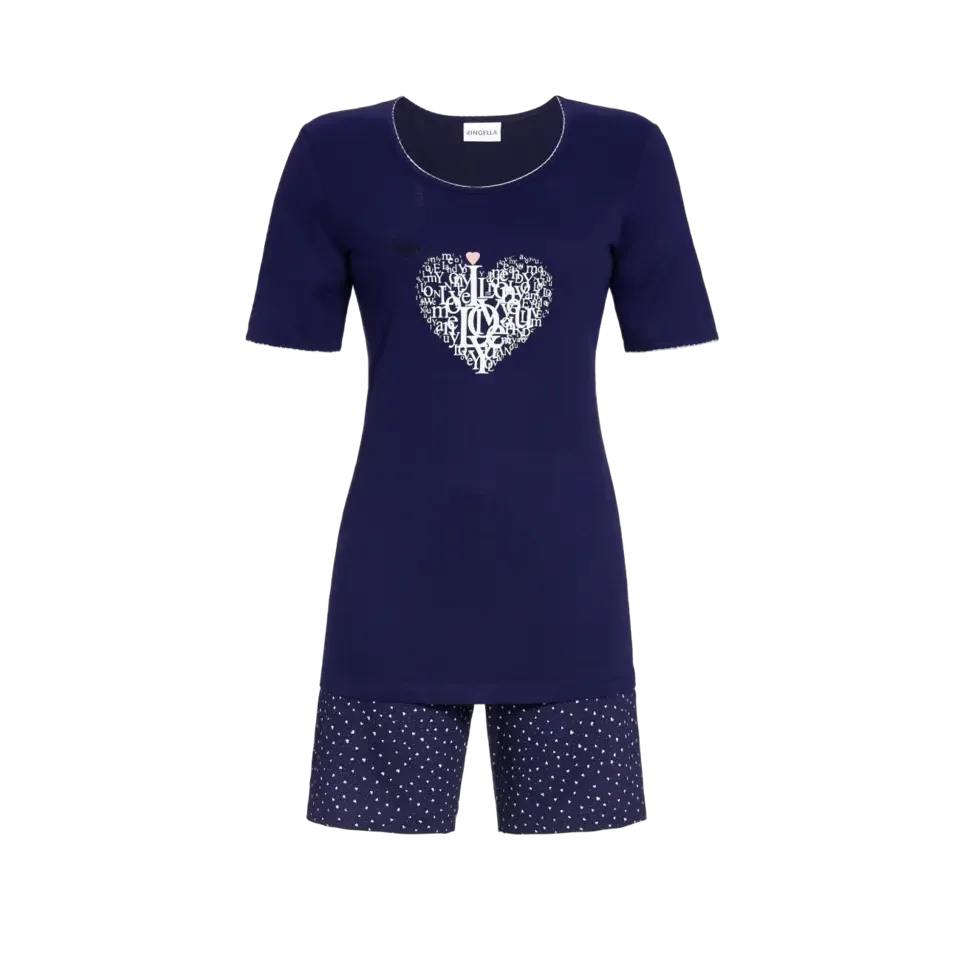Ringella – Heart Print – Pyjama – 2211310 – Night Blue