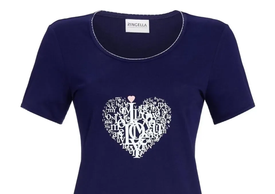 Ringella – Heart Print – Pyjama – 2211310 – Night Blue