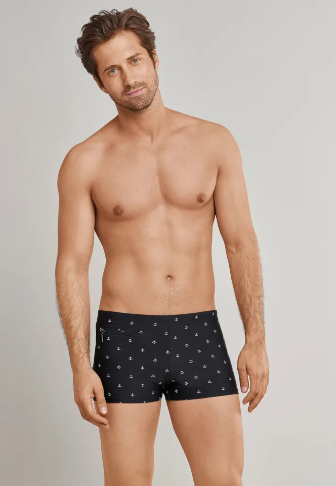 Schiesser – Sunny Side Up – Zwemshort – 169242 – Black Melange