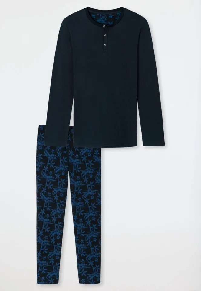 Schiesser – Fine Interlock – Pyjama – 177438 – Dark Blue